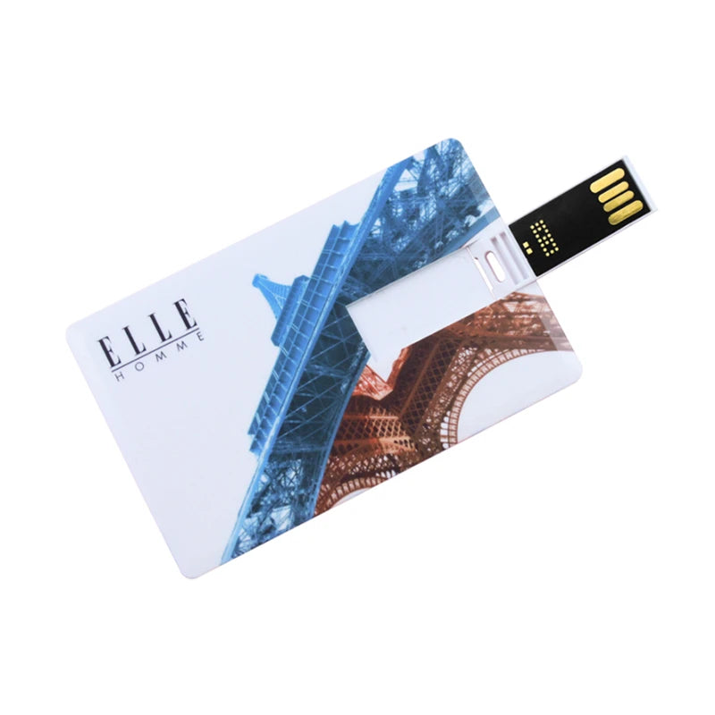 5PCS/LOT Flip Credit Card Style Usb Flash Memory Stick Drives Custom Printed Bank Card PEN Drive USB 2gb 4gb 8gb 16gb 32gb 64gb