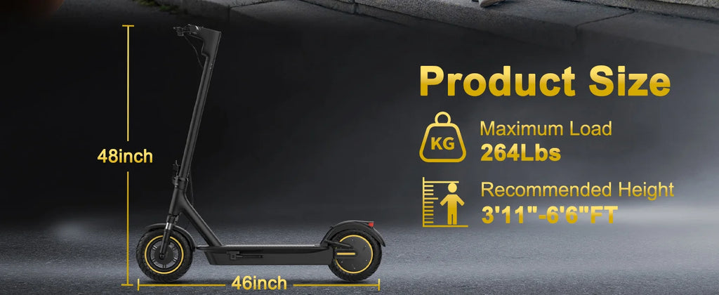 10'' Electric Scooter, 500W Powerful Motor & 22MPH Top Speed, 28 Miles Range, Folding E Scooter with Dual Braking for Teens and Adults Commuting