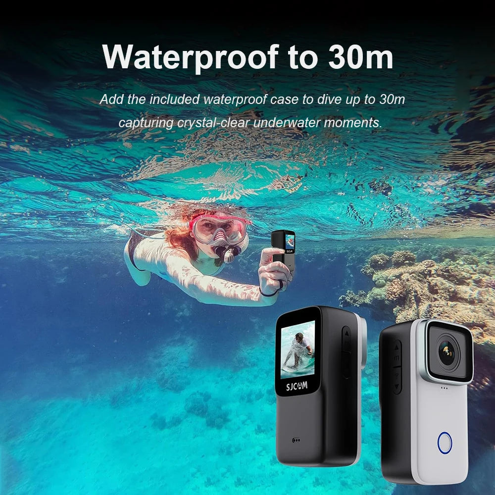 SJCAM C200 4K Waterproof Action Camera Gyro EIS Slow Motion 240fps 154° Wide Angle Ultra Light 84g 1.3" Screen