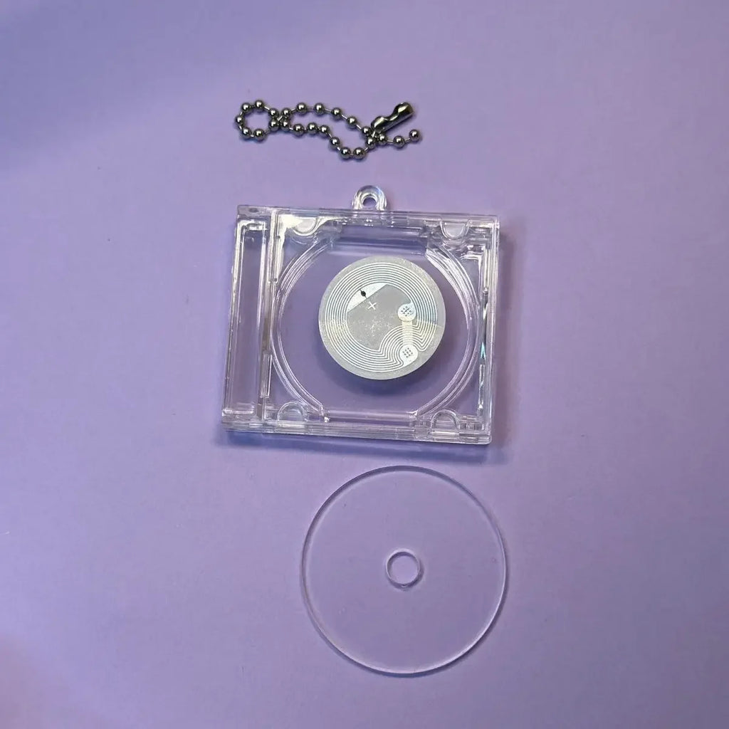 10pcs Blank Mini CD Case Keychain for  DIY Keychains with NFC Smart Backpack Hanging Decor Chain for Dropshipping Gift Buyers