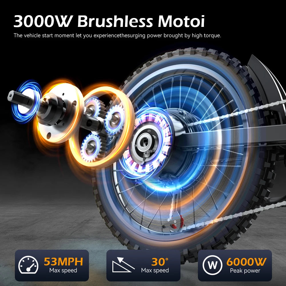 SLDBK E6 Ultra Electric Bike 6000W Peak Electric Dirt Bike 60V 30AH Battery 100km Speed 80Kmh Mountain Electric Motorcycle Adult