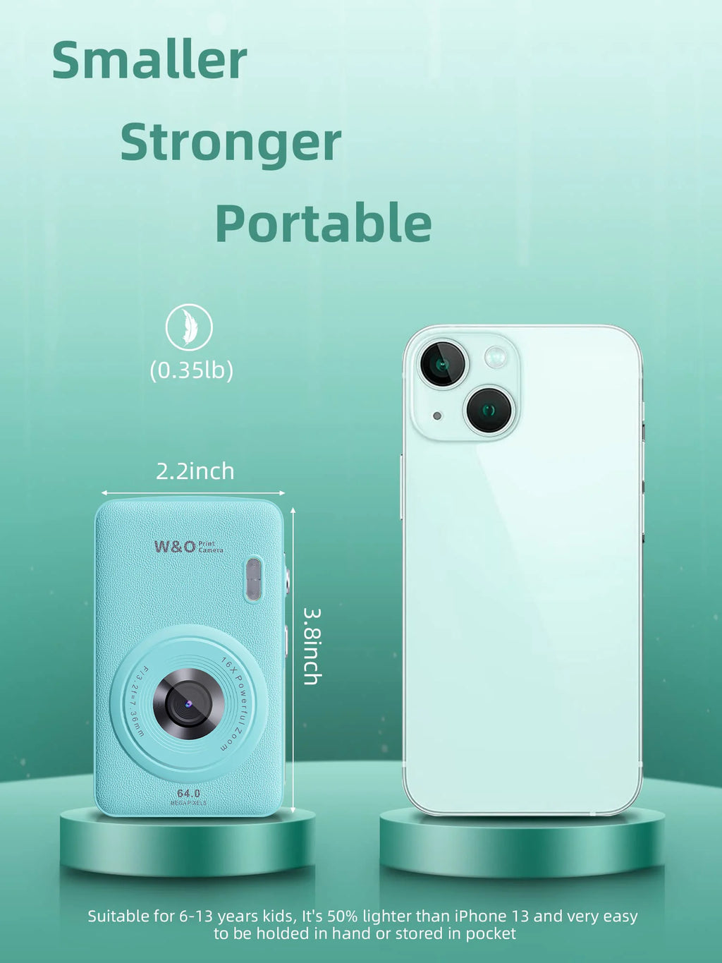 2026 New 48MP 1080P Full HD Digital Camera - 2.4-Inch Portable Auto-Focus Vlogging Camera with 32GB Memory Card & 16X Zoom | USB-C Rechargeable, Built-in Puzzle Game | Compact Travel Camera for Beginners - Budget-Friendly Hol