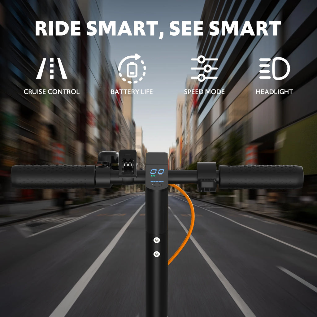 Electric Scooter for Adults, Foldable E-Scooter with Dual Suspension & Front/Rear Turn Signal Lights, 550W Motor up to 22 MPH, 10" Large Honeycomb Solid Tires