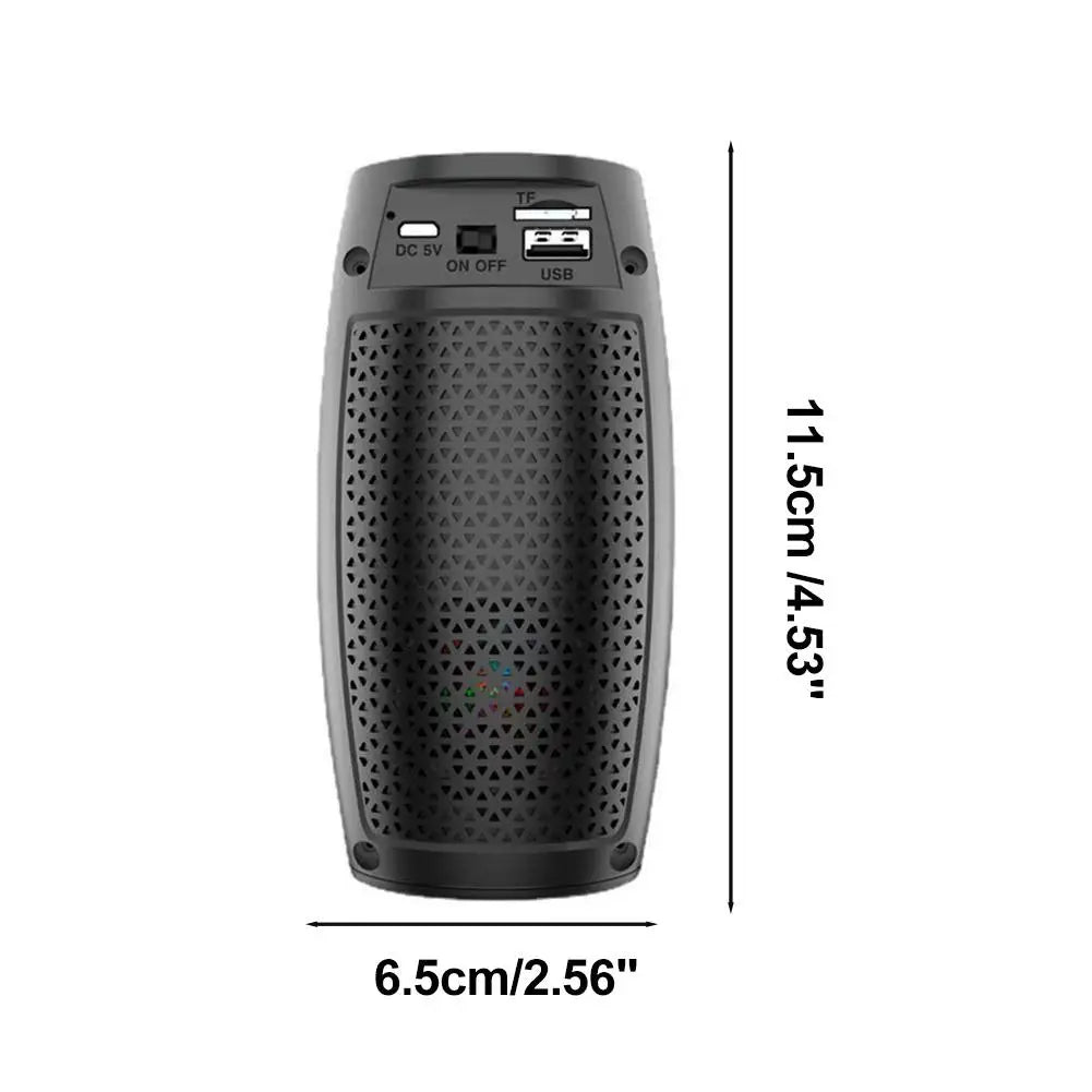 Portable Bluetooth Speaker With RGB LED Lights Subwoofer Wireless Soundbox Heavy Bass MP3 Music Player For Party
