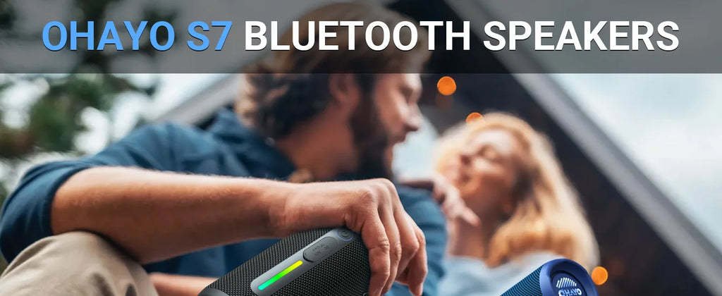 OHAYO Bluetooth Speaker 24W, Wireless Portable Outdoor Bluetooth Speakers, True Wireless Stereo IPX7 Waterproof, Dual Pairing Bluetooth 5.3 Built-in Mic