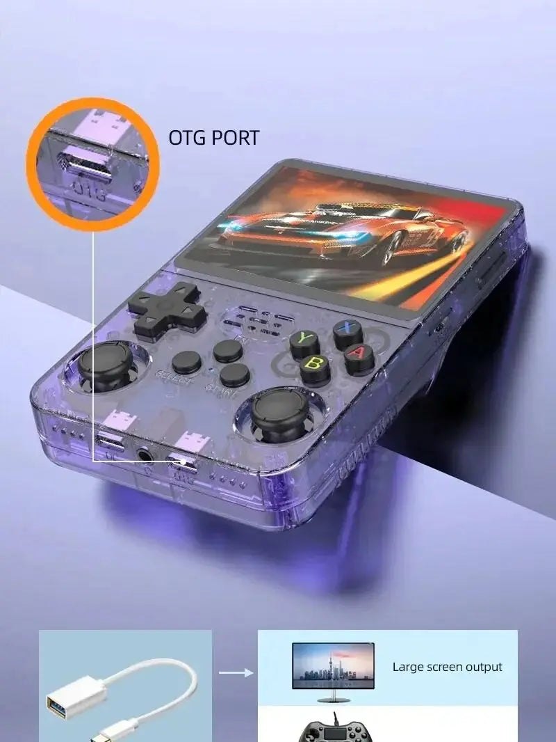 R36S New Retro Game Console 3.5-Inch Linux Open-Source System Portable Handheld Game Console with 128GB Large Memory