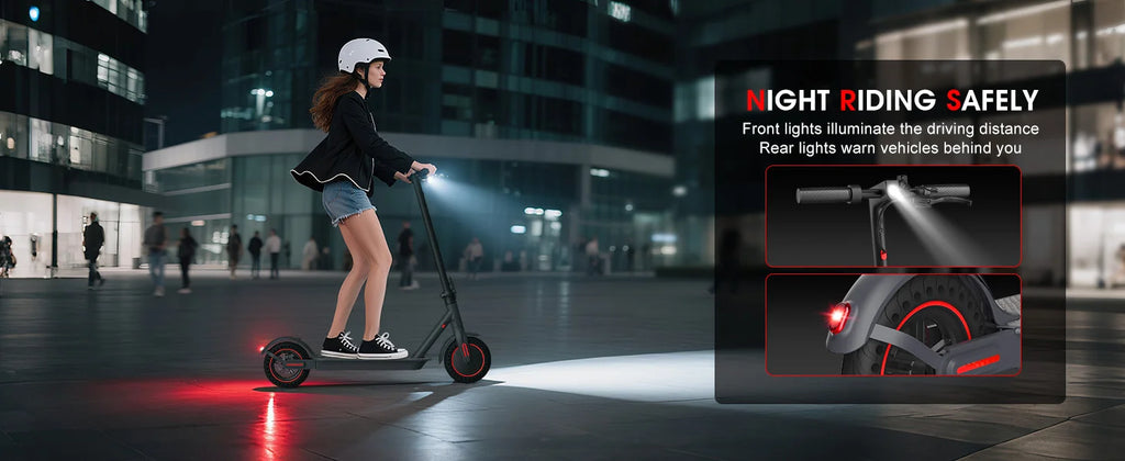 Electric Scooter with App for Adults 350W Motor 36V 5.2Ah Battery Up to 19 Miles Range Foldable E Scooter Solid Tire 8.5''