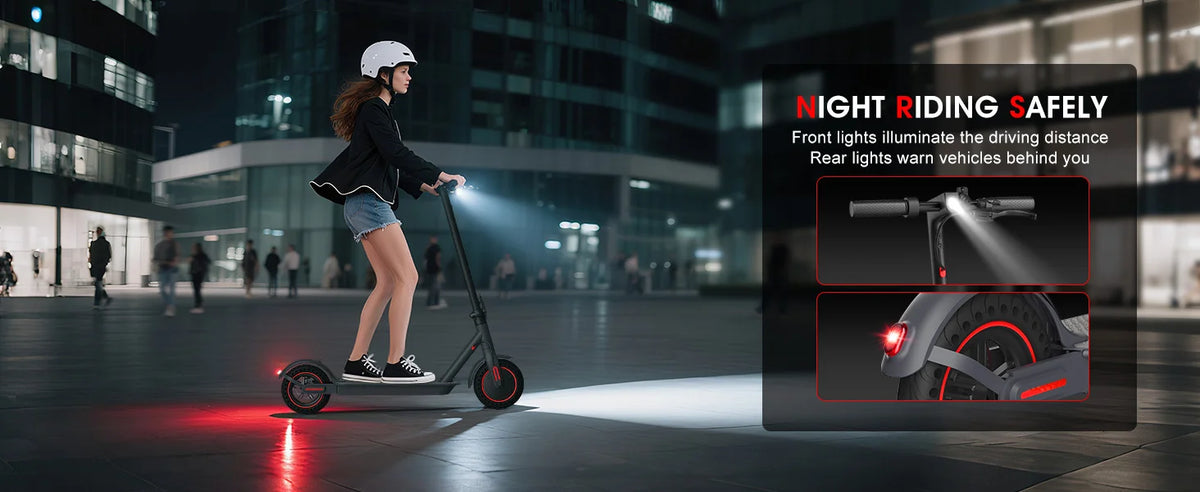 Electric Scooter with App for Adults 350W Motor 36V 5.2Ah Battery Up to 19 Miles Range Foldable E Scooter Solid Tire 8.5''