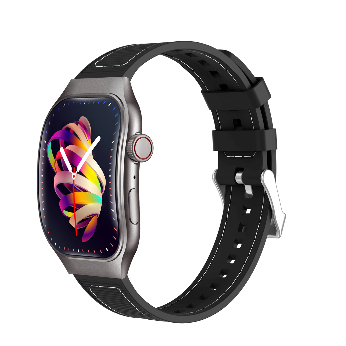 LAXASFIT New Slim Smart Watch Men's 2.01-inch AMOLED Curved Display Bluetooth Talk Sports Fitness Tracking Smartwatch Women's