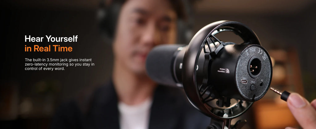 PD200WS Hybrid Wireless Microphone for Phone PC XLR/USB Dynamic Microphone for Podcasting Gaming Live Streaming Recording