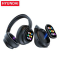 New HYUNDAI X1PRO Wireless Bluetooth 6.0 HIFI Headphone, 100+Languages,With Magnetic Touch Control LED Screen