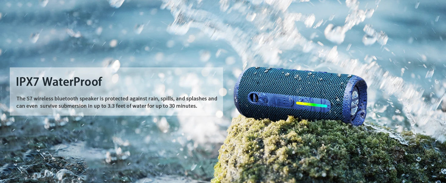 OHAYO Bluetooth Speaker 24W, Wireless Portable Outdoor Bluetooth Speakers, True Wireless Stereo IPX7 Waterproof, Dual Pairing Bluetooth 5.3 Built-in Mic