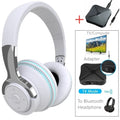 Tv Bluetooth Wireless Headphones with Mic USB Adaptor Headset Noise Canceling Stereo Foldable Bass for TV Earphone