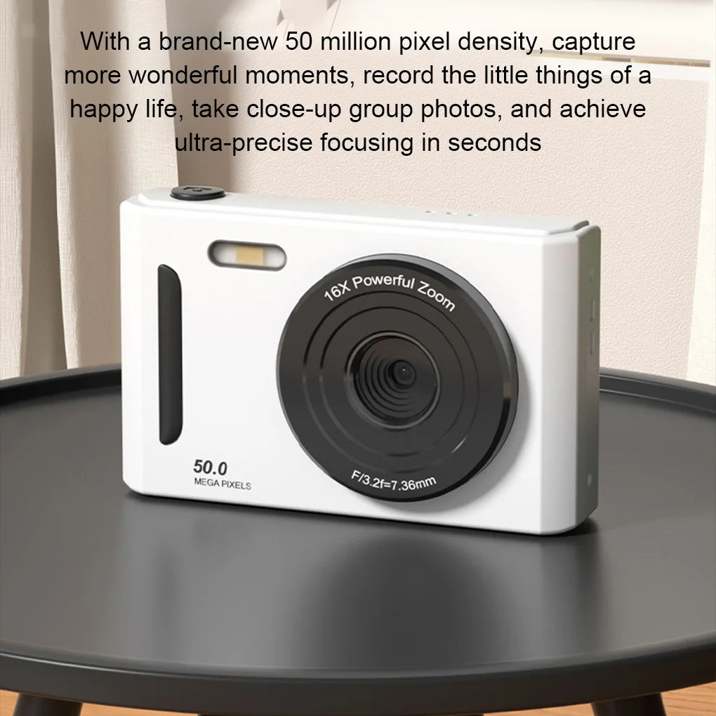 4K Digital Camera Dual Camera Flash 50 Million Hd Pixel Pixel Retro Ccd Portable Card Entry-level Camera Auto Focus