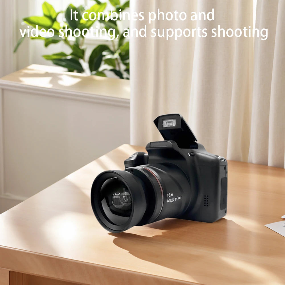 16MP Vlogging Camera with 2.4 Inch LCD Screen Camcorder 16X Digital Zoom Video Recorder for Photography