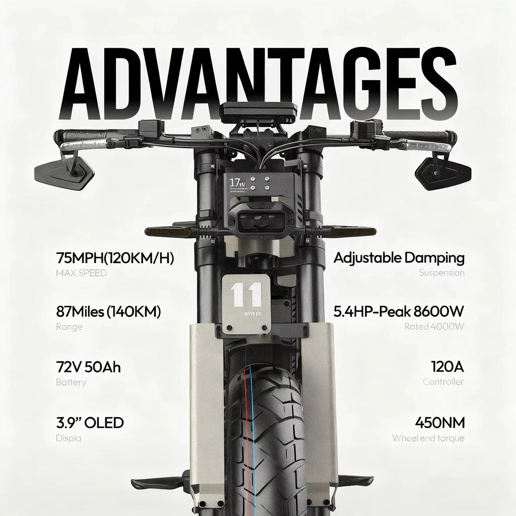 SLDBK Electric Motorcycles 12000W Peak Electric Bike New Adult Off Road Ebike Electric Dirt Bike 72V50AH Lithium Battery E-bike