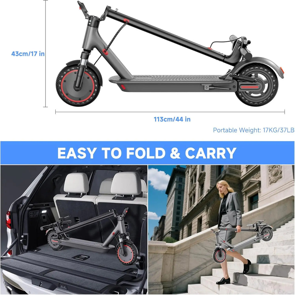2026 NEW 10‘’ Electric Scooter for Adults,500W Powerful Motor,22 Miles Long Range,Dual Braking System,22Mph Max Speed,Foldable E Scooter with Solid Tires,APP Control