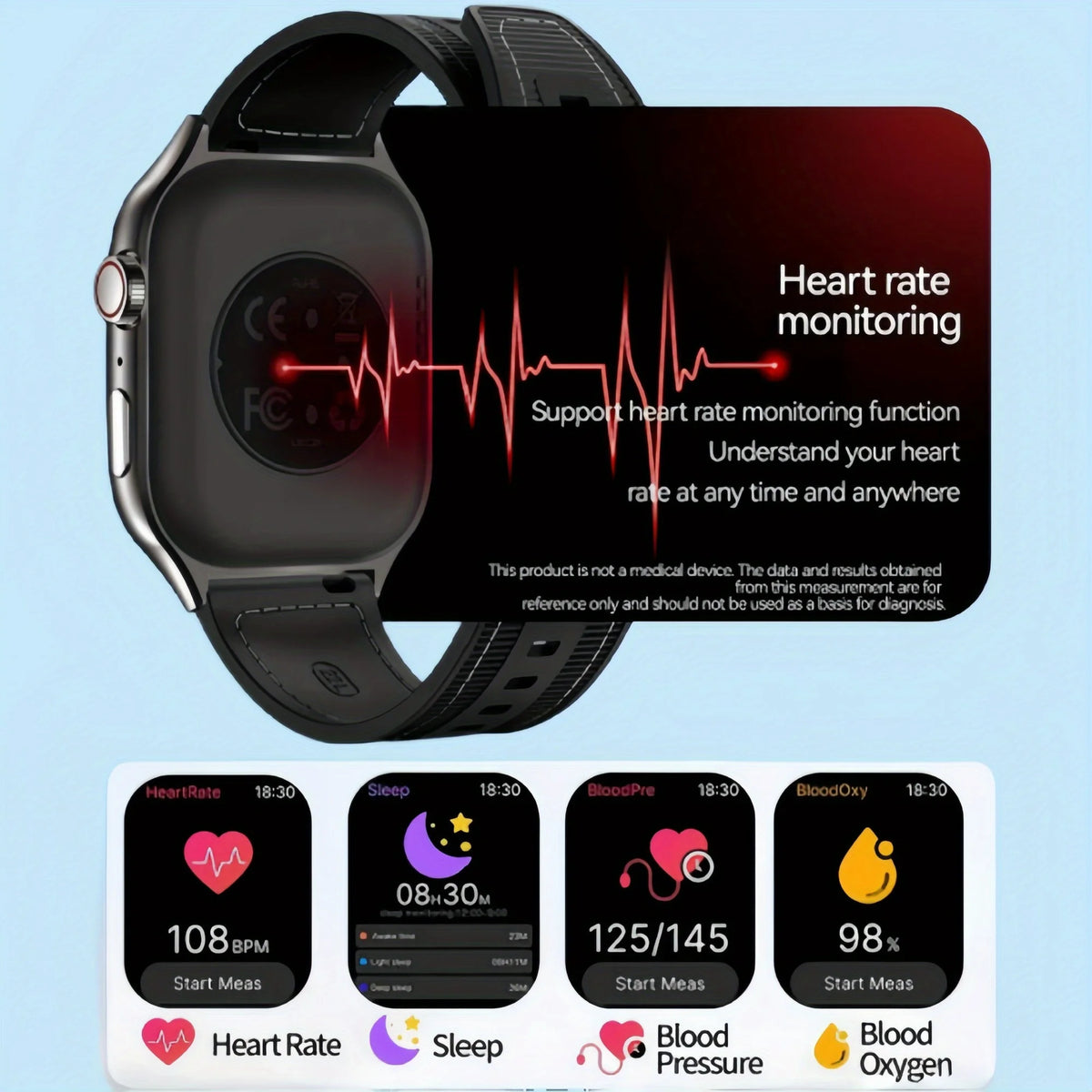 LAXASFIT New Slim Smart Watch Men's 2.01-inch AMOLED Curved Display Bluetooth Talk Sports Fitness Tracking Smartwatch Women's