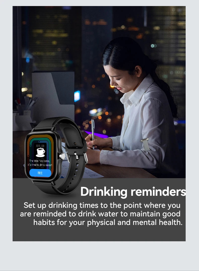 LAXASFIT New Smart Watch HD Display Answer Call Make Calls Message Preview Sport Modes Smartwatch DIY Dial Men Women