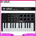 M-VAVE MIDI Keyboard Controller Beat Maker Machine Rechargeable 25 Keys MIDI Keyboard Arranging Strike Pad RGB MIDI Assignable