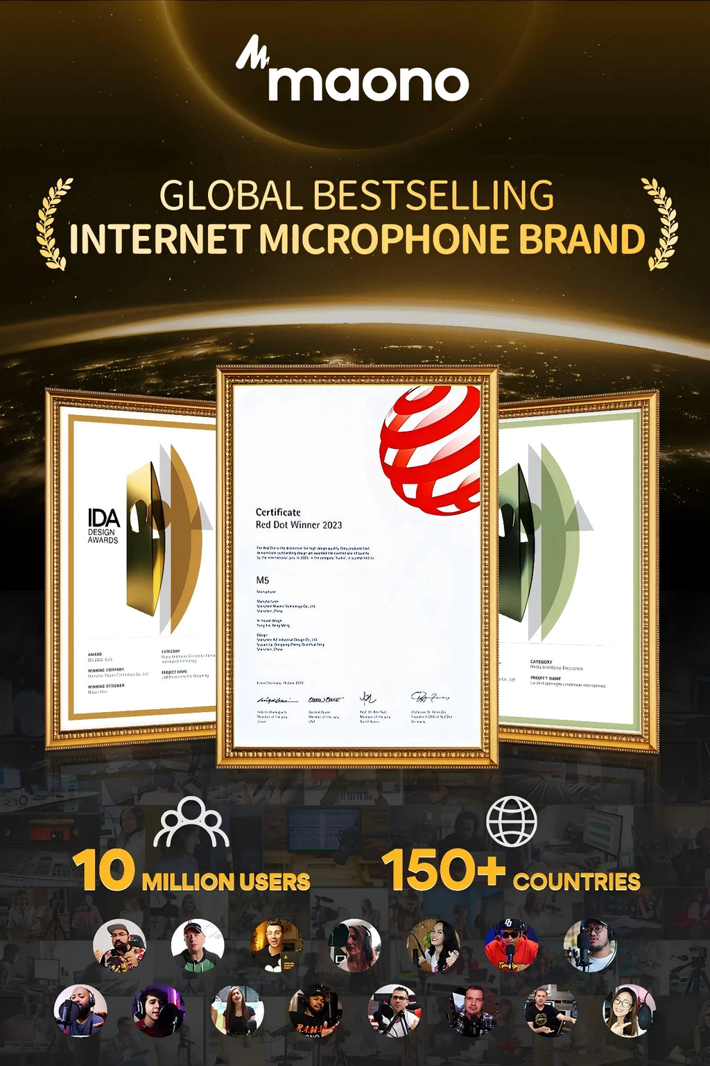 PD200WS Hybrid Wireless Microphone for Phone PC XLR/USB Dynamic Microphone for Podcasting Gaming Live Streaming Recording