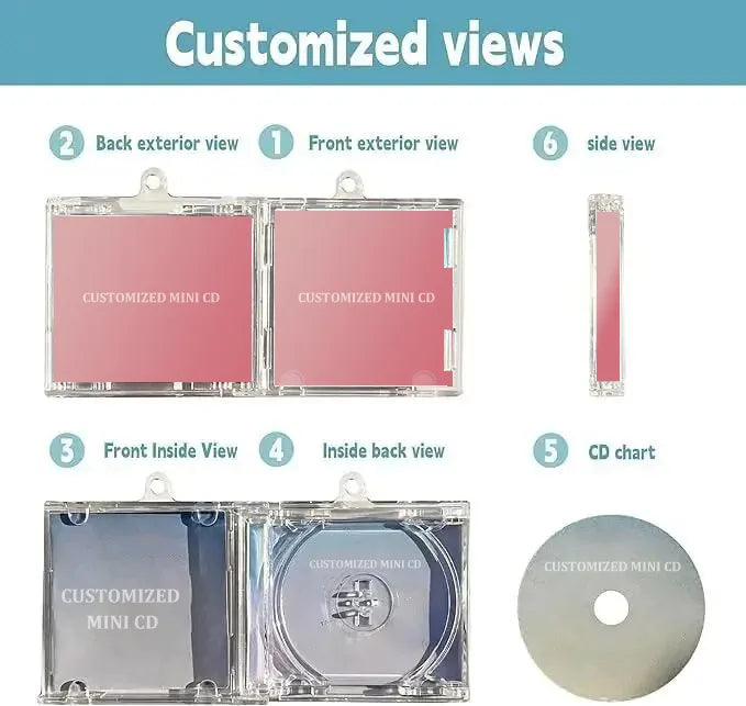 NFC mini CD label customization self-made CDs DIY high-appearance-value singer album keychain pendants as gifts