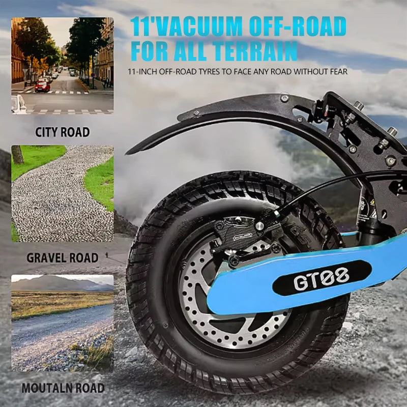 Arwibon 5600W Adult Electric Scooter Dual Motor Top Speed 46MPH, 60V27AH, 11-inch Off-Road Tires Sport Folding E-Scooter with Seat