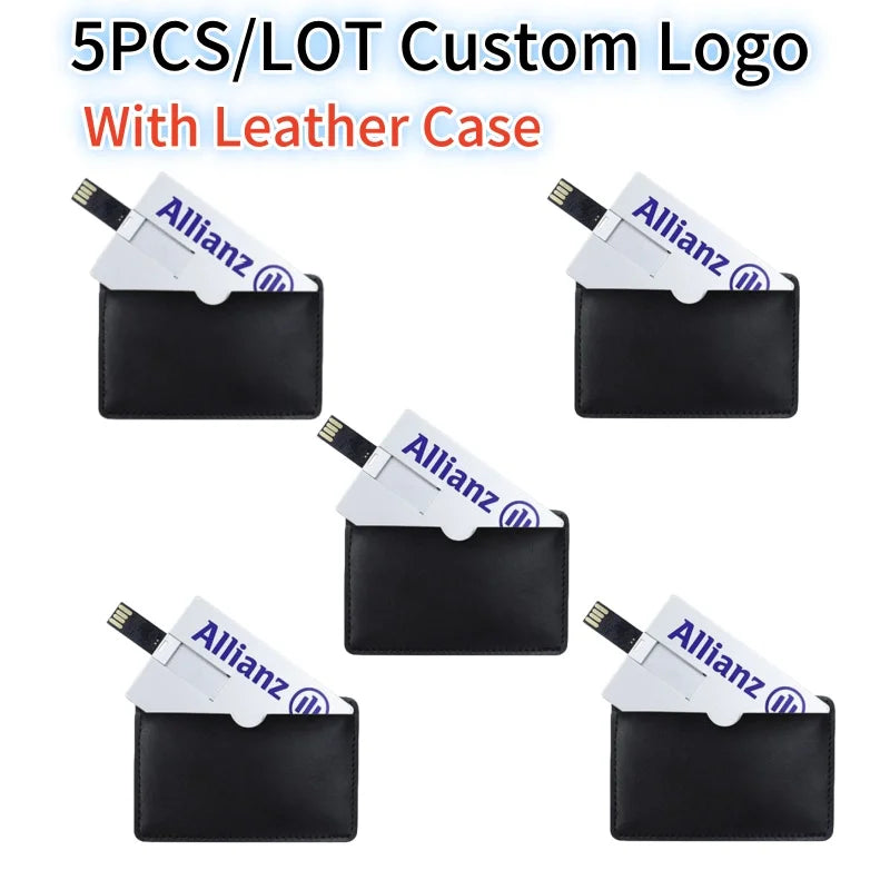 5PCS/LOT Flip Credit Card Style Usb Flash Memory Stick Drives Custom Printed Bank Card PEN Drive USB 2gb 4gb 8gb 16gb 32gb 64gb