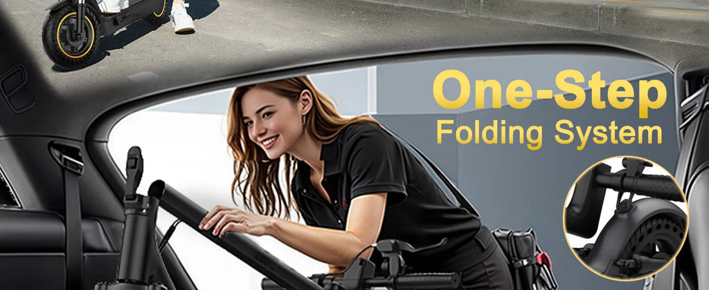 10'' Electric Scooter, 500W Powerful Motor & 22MPH Top Speed, 28 Miles Range, Folding E Scooter with Dual Braking for Teens and Adults Commuting