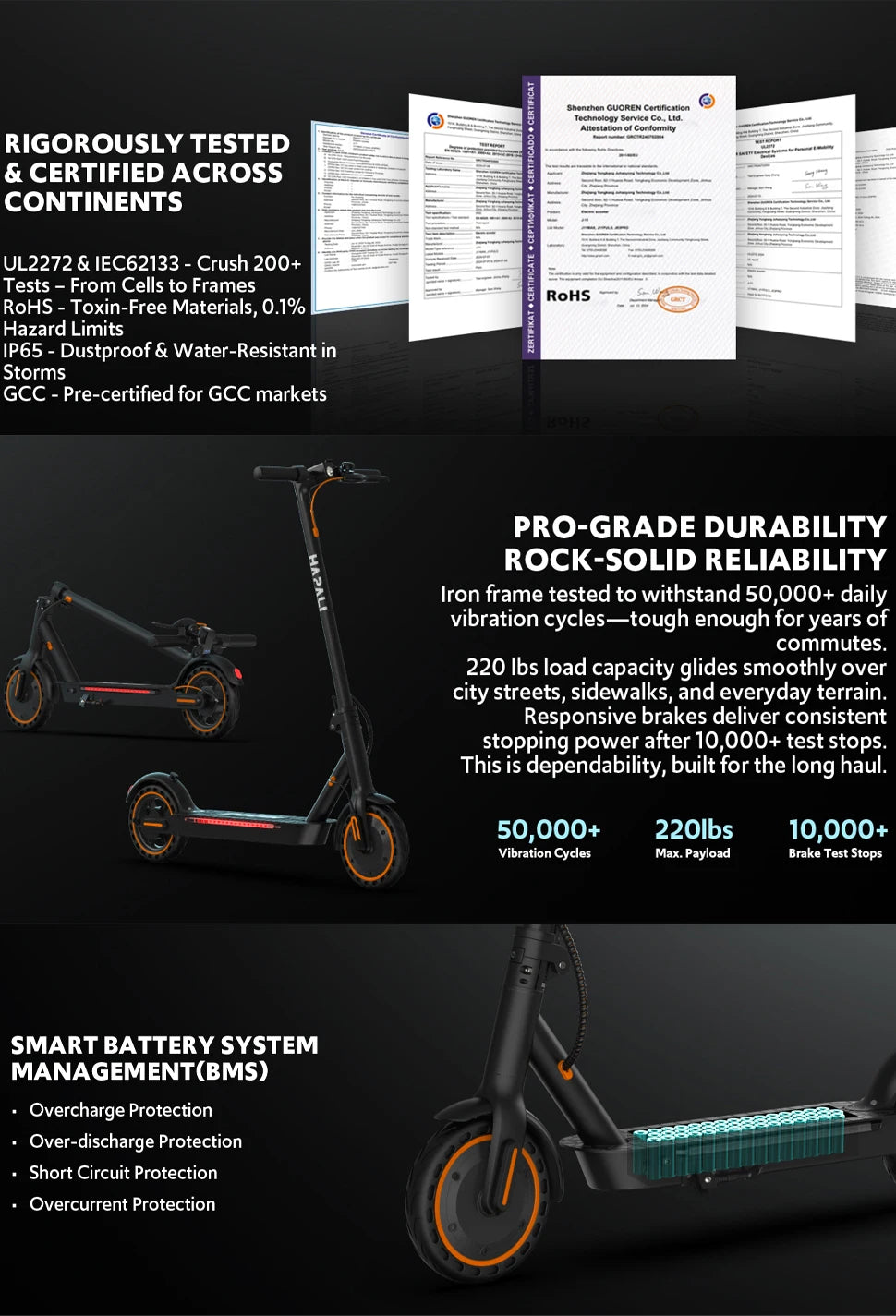 Electric Scooter for Adults, 550W Peak Motor & 19-Mile Range, 360° Lighting, Foldable E-Scooter with App Control