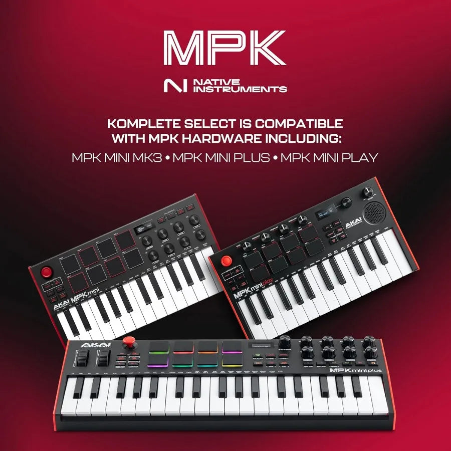 Akai MPK Mini Play MK3 Compact MIDI Keyboard Controller with Built-in Speaker and Integrated Sounds