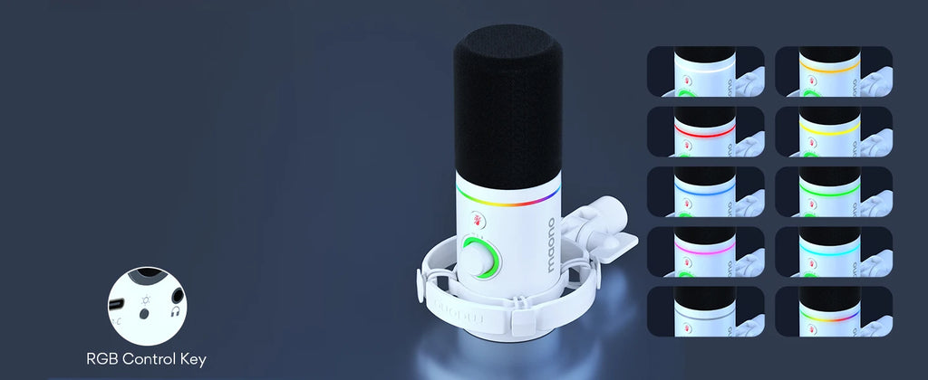 PD200X RGB Gaming Microphone Dynamic Microphone USB/XLR Dual Mode Microphone Podcast Mic RGB XLR/USB Gaming Podcasting Mic