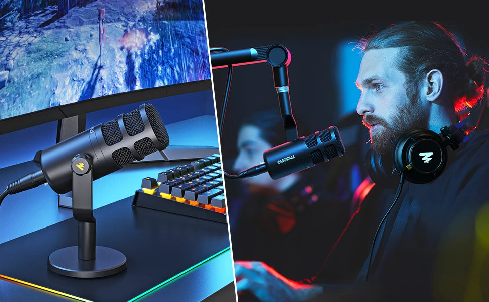 PD100 Dynamic XLR PC Microphone All Metall Gaming Broadcast Recording Streaming Work for Audio Interface Sound Card Mixer