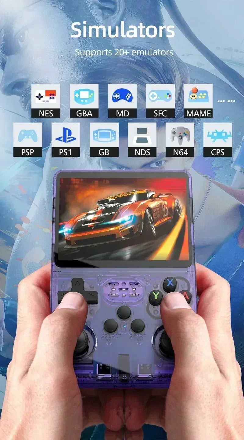 R36S ARKOS System Retro Handheld Game Console 3.5 Inch IPS Screen Classic Portable Video Player 128G Games Boy Gift