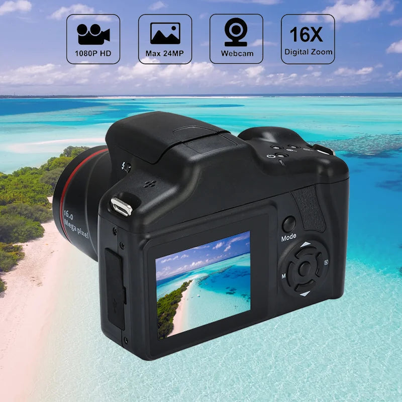 16x Zoom Digital Camera Entry-Level DSLR Telephoto Digital Camera 16 Megapixel Photography 1080P Video Camcorder Daily Recording