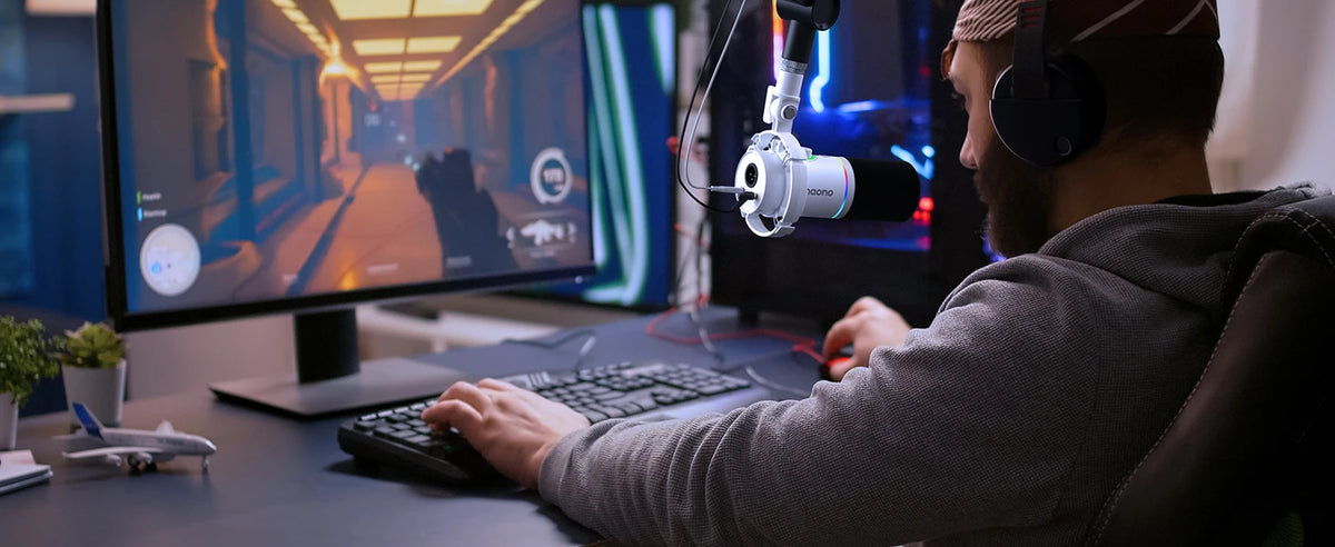 PD200X RGB Gaming Microphone Dynamic Microphone USB/XLR Dual Mode Microphone Podcast Mic RGB XLR/USB Gaming Podcasting Mic