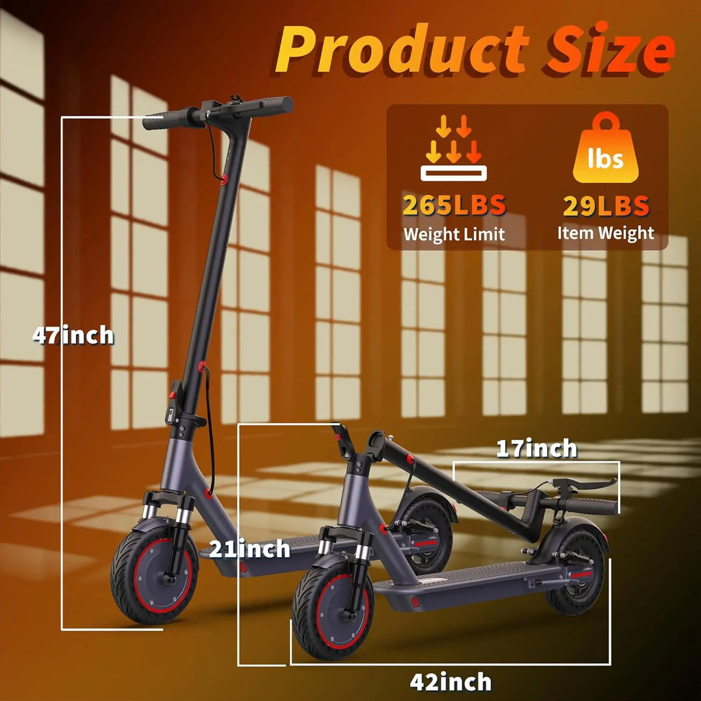 2026 NEW 10‘’ Electric Scooter for Adults,500W Powerful Motor,22 Miles Long Range,Dual Braking System,22Mph Max Speed,Foldable E Scooter with Solid Tires,APP Control