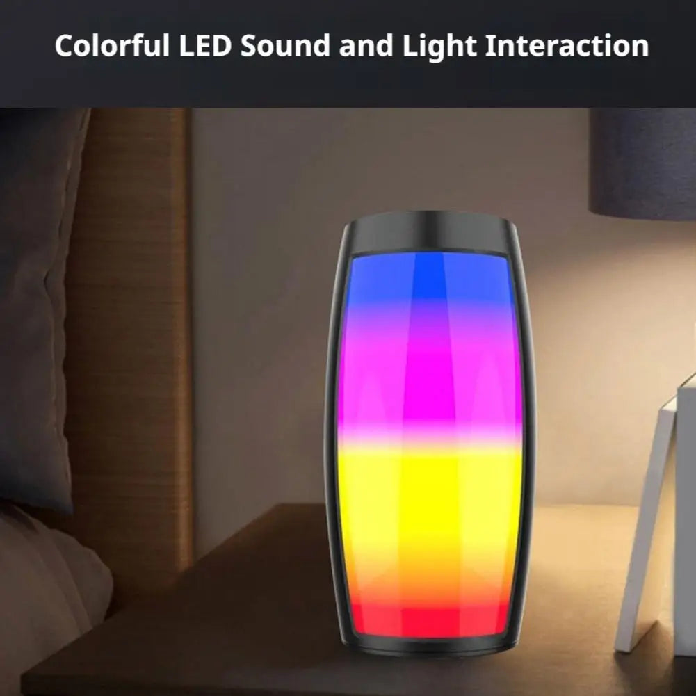 Portable Bluetooth Speaker With RGB LED Lights Subwoofer Wireless Soundbox Heavy Bass MP3 Music Player For Party