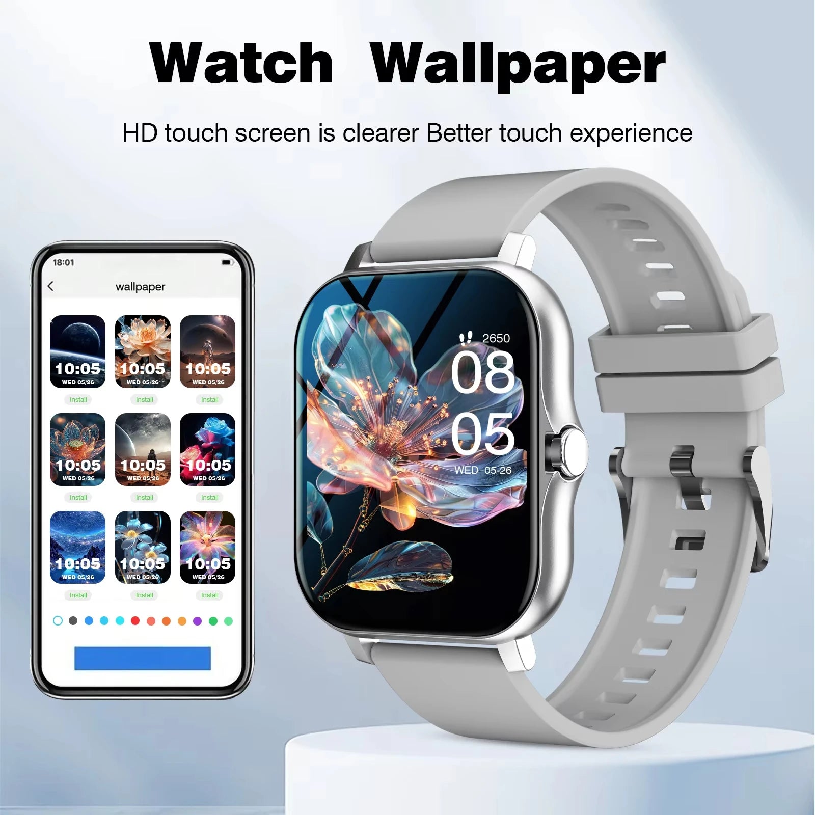 LAXASFIT 2026 Smart Watch 1.83" HD Touch Screen Bluetooth Call Music Player Fitness Tracker Gift for Men Women Valentine