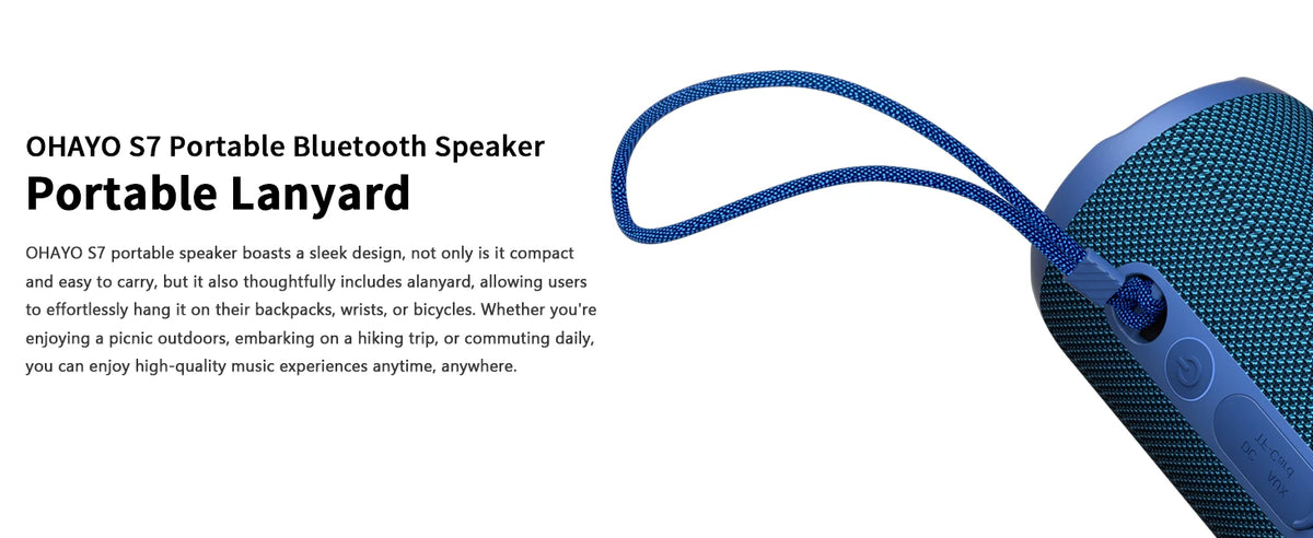 OHAYO Bluetooth Speaker 24W, Wireless Portable Outdoor Bluetooth Speakers, True Wireless Stereo IPX7 Waterproof, Dual Pairing Bluetooth 5.3 Built-in Mic