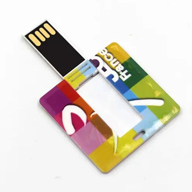 10pcs Custom Logo USB Flash Memory Card - Small Square Design, 8GB 16GB 32GB 64GB Options