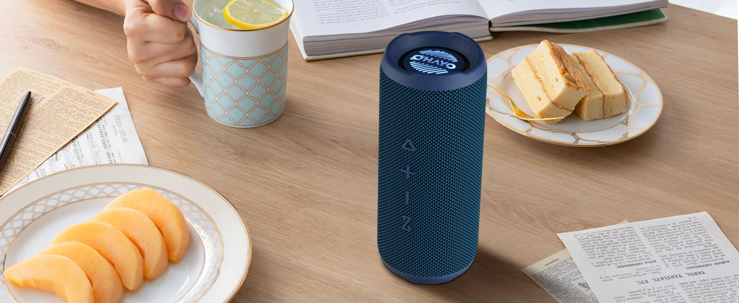 OHAYO Bluetooth Speaker 24W, Wireless Portable Outdoor Bluetooth Speakers, True Wireless Stereo IPX7 Waterproof, Dual Pairing Bluetooth 5.3 Built-in Mic