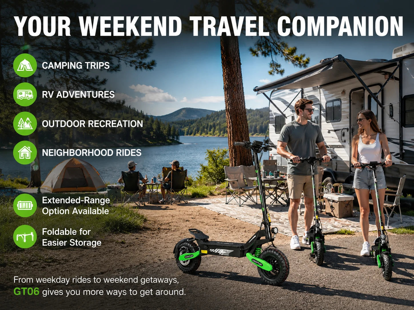 EOEOTWO 1200W Off Road Electric Scooter for Adults 48V Long Range E-Scooter 30MPH Fast Speed 11" Tubeless Tire Foldable Kick Scooter