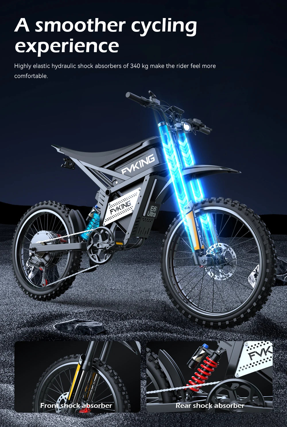 SLDBK E6 Ultra Electric Bike 6000W Peak Electric Dirt Bike 60V 30AH Battery 100km Speed 80Kmh Mountain Electric Motorcycle Adult
