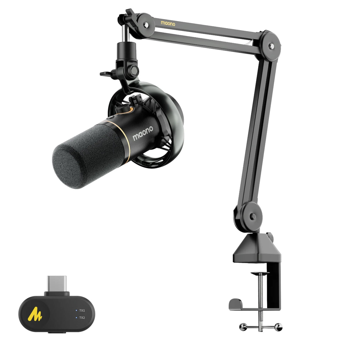 PD200WS Hybrid Wireless Microphone for Phone PC XLR/USB Dynamic Microphone for Podcasting Gaming Live Streaming Recording