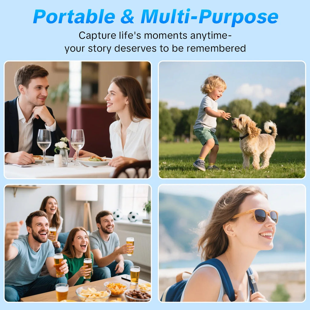 Portable Handheld Digital Camera, 1 Megapixel Resolution, 16x Digital Zoom, 2.5K Video Recording, 180° Rotating Lens, With Flash, Supports Night Shooting, Autofocus, Landscape/Portrait Modes, Supports 32GB Memory Cards, 2000