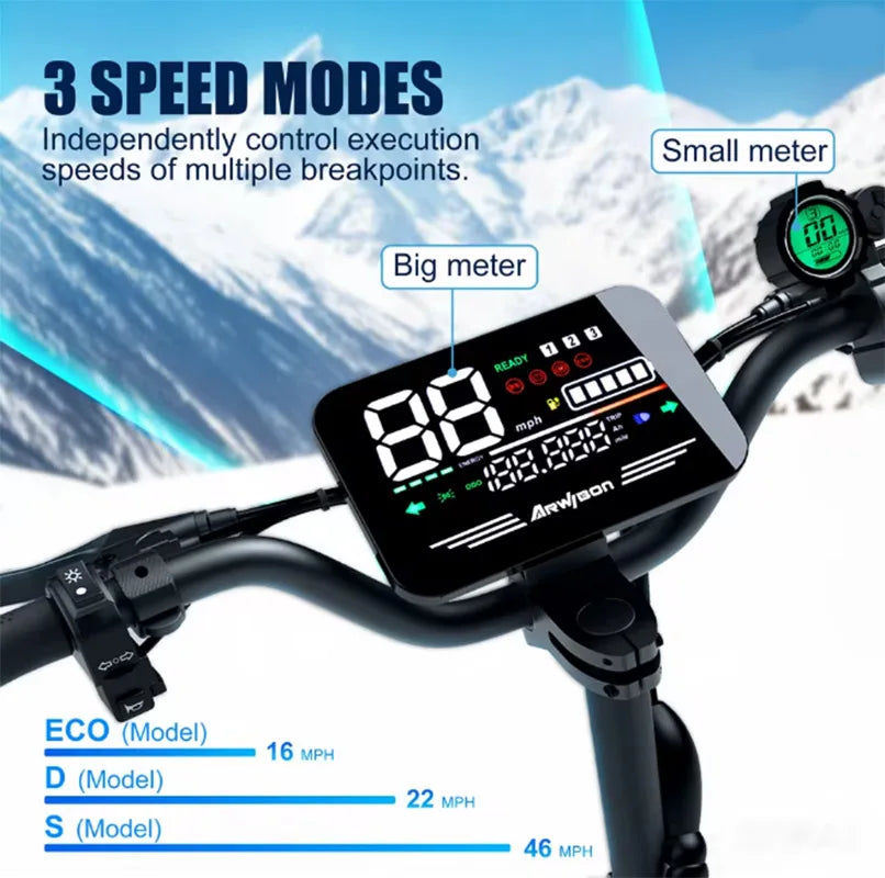 Arwibon 5600W Adult Electric Scooter Dual Motor Top Speed 46MPH, 60V27AH, 11-inch Off-Road Tires Sport Folding E-Scooter with Seat