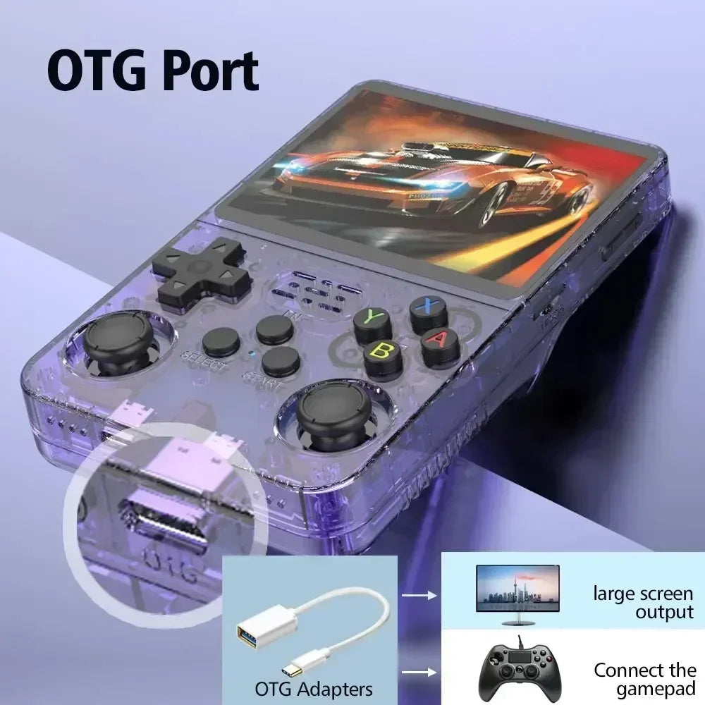 R36S ARKOS System Retro Handheld Game Console 3.5 Inch IPS Screen Classic Portable Video Player 128G Games Boy Gift