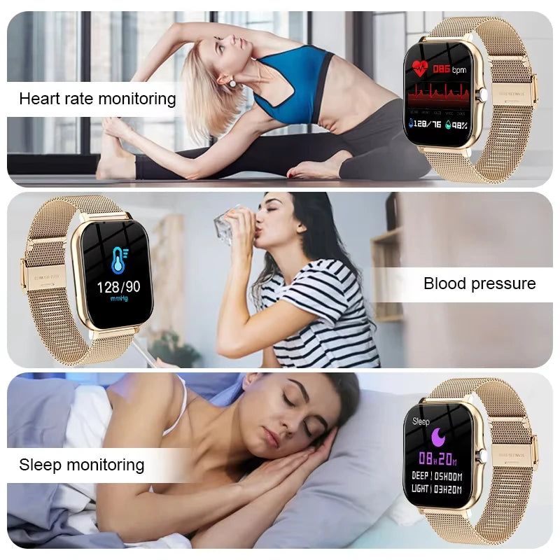 LAXASFIT New Smart Watch HD Display Answer Call Make Calls Message Preview Sport Modes Smartwatch DIY Dial Men Women