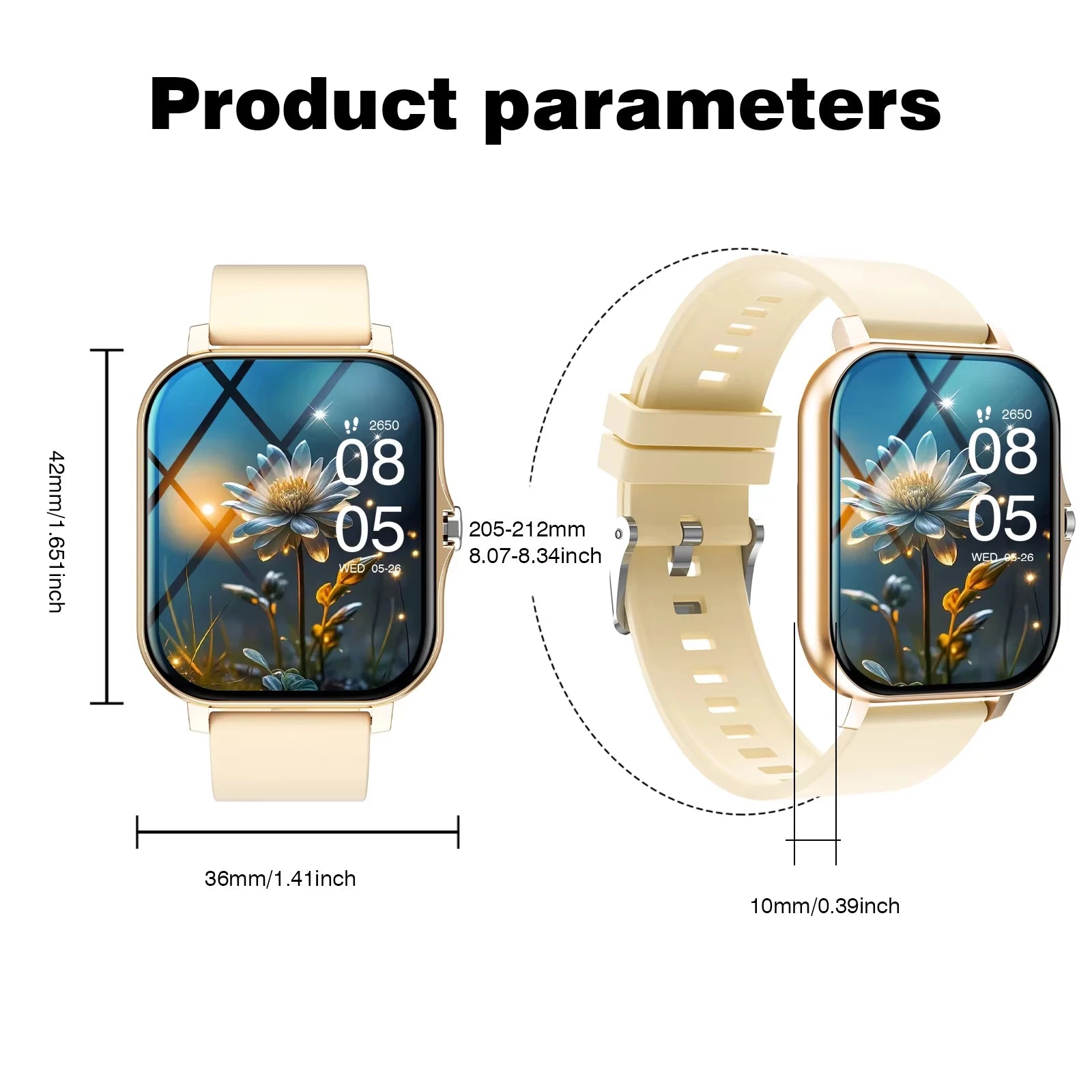 LAXASFIT 2026 Smart Watch 1.83" HD Touch Screen Bluetooth Call Music Player Fitness Tracker Gift for Men Women Valentine